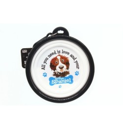 Travel Pet Bowl for Springer Spaniel - Collapsible and Portable