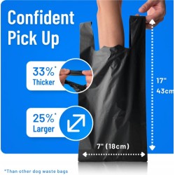 Premium Black Dog Poop Bags 100-Pack | Leak-Proof & Eco-Friendly