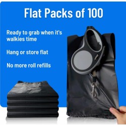 Premium Black Dog Poop Bags 100-Pack | Leak-Proof & Eco-Friendly