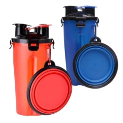 Portable Dual Container for Water and Food for Dogs | Your Happy Dog