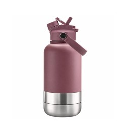Portable Dog Water Bottle 3 in 1 Stainless Steel - Premium Insulated Travel Flask