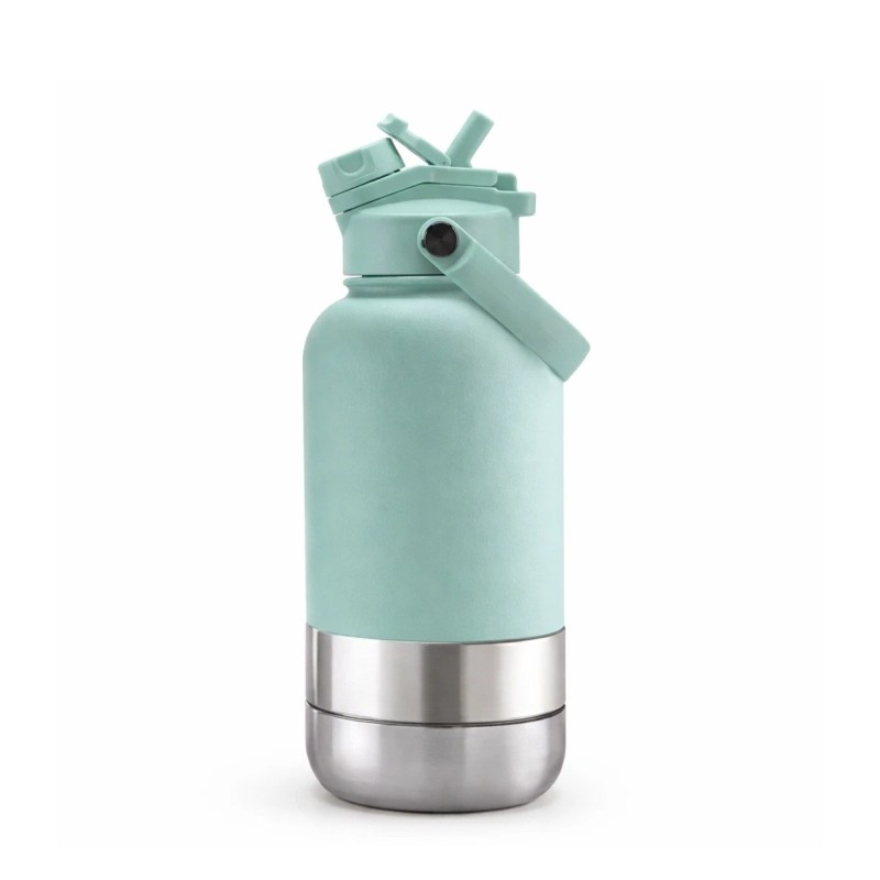 Portable Dog Water Bottle 3 in 1 Stainless Steel - Premium Insulated Travel Flask