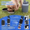 Portable Dog Water Bottle 3 in 1 Stainless Steel - Premium Insulated Travel Flask