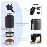 Portable Dog Water Bottle 3 in 1 Stainless Steel - Premium Insulated Travel Flask
