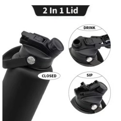 Portable Dog Water Bottle 3 in 1 Stainless Steel - Premium Insulated Travel Flask