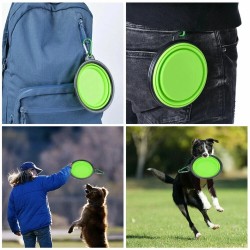 Collapsible Travel Bowl 350ml - Portable Pet Silicone Food & Water Bowl