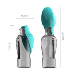 Portable Dog Water Bottle - 800ml Pet Outdoor Travel Drinking Cup