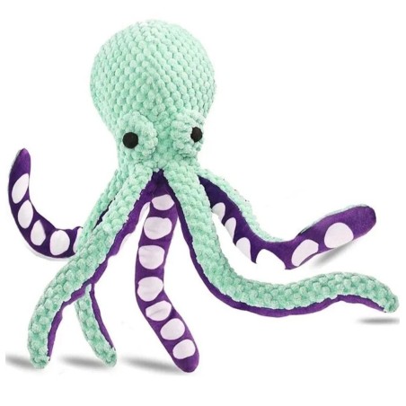 Interactive Plush Octopus Dog Toy - Squeaky & Durable