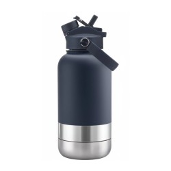 Portable Dog Water Bottle 3 in 1 Stainless Steel - Premium Insulated Travel Flask