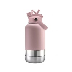 Portable Dog Water Bottle 3 in 1 Stainless Steel - Premium Insulated Travel Flask