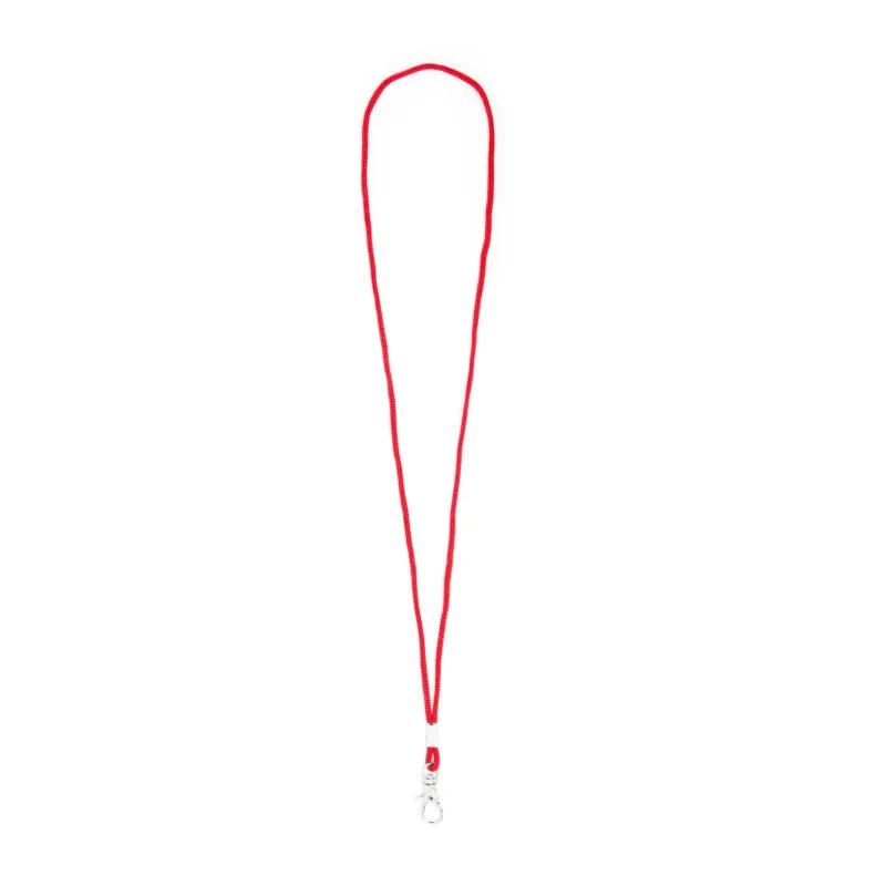 Fixed loop lanyard with plated swivel hook, choice of colours