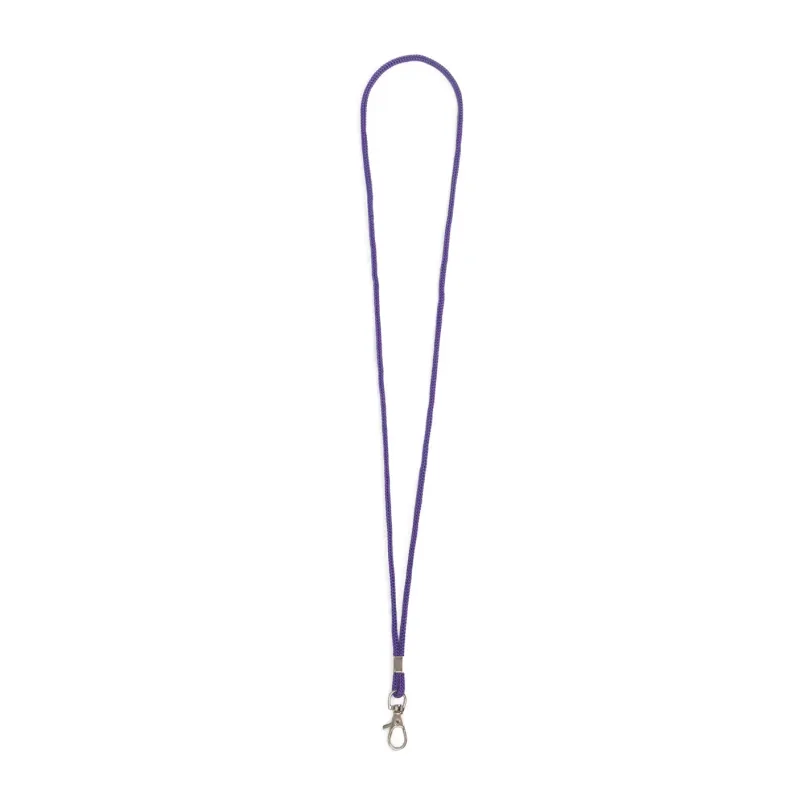 Fixed loop lanyard with plated swivel hook, choice of colours