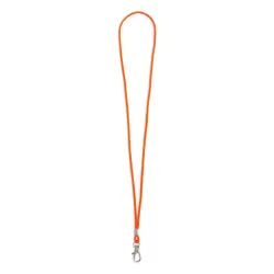 Fixed loop lanyard with plated swivel hook, choice of colours