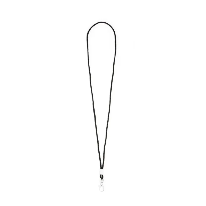 Fixed loop lanyard with plated swivel hook, choice of colours
