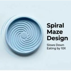 Silicone spiral design slow feeder or licky mat in a choice of colours.