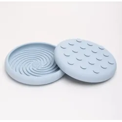 Silicone spiral design slow feeder or licky mat in a choice of colours.