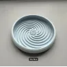 Silicone spiral design slow feeder or licky mat in a choice of colours.