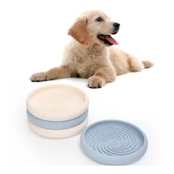 Silicone spiral design slow feeder or licky mat in a choice of colours.