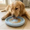 Silicone spiral design slow feeder or licky mat in a choice of colours.