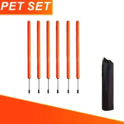 Set of 6 dog agility weaving poles