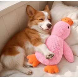 Your Happy Dog Soft Duck Toy in Pink - Playful Pet Companion