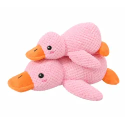 Pink duck dog toy