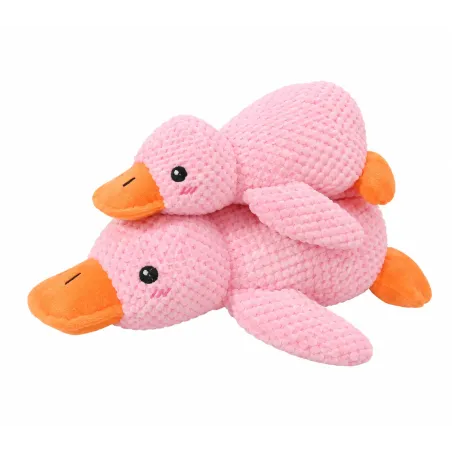 Pink duck dog toy