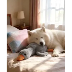 Your Happy Dog 50cm Large Duck Toy for Dogs in Grey - Fun and Durable Toy