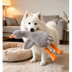 Your Happy Dog 50cm Large Duck Toy for Dogs in Grey - Fun and Durable Toy