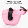Pink Silicone Dog Treat Training Pouch - Convenient Pet Reward Bag