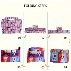 Your Happy Dog Foldable Dog Print Tote Bag - Stylish and Spacious