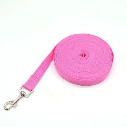 Durable Pink Long Lead for Dogs - Customizable Lengths Available