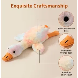 50cm Rainbow Goose Super Soft Plush Toy - Perfect for Pets
