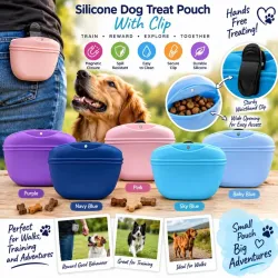 Silocone dog treat pouch