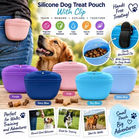 Silocone dog treat pouch