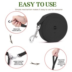 Durable and Long-Lasting Black Pet Leash | Customizable Lengths