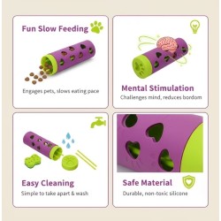 Interactive Dog Slow Feeder & Treat Dispenser