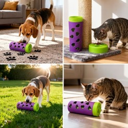 Interactive Dog Slow Feeder & Treat Dispenser