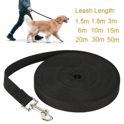 Durable Pet Leash - Your Happy Dog Long Lead in Black
