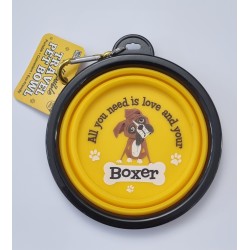 Travel Pet Bowl for Boxer Dogs - Collapsible and Portable