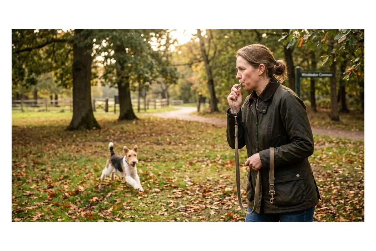 owner using an acme whistle for recall